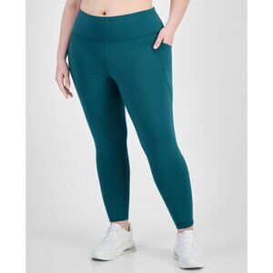 Ideology Plus Size Compression 7/8 Leggings Size 1X Sequoia Green Athleisure